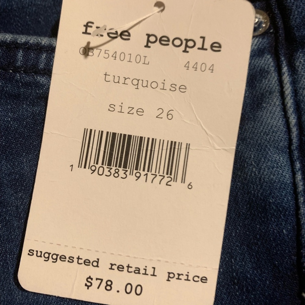 Free People High Rise Busted Skinny Jeans 26 NWT - Picture 4 of 6